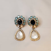 Mop, Ad and Kundan Earrings