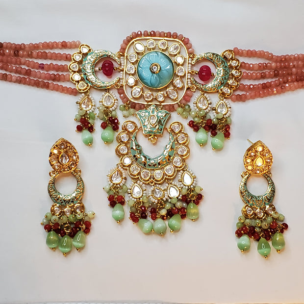 Multi Color Kundan Necklace